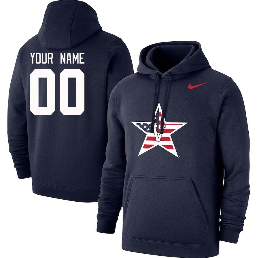 Custom Vanderbilt Commodores Name And Number Hoodie-Navy - Click Image to Close